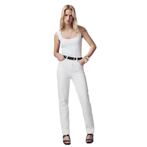 J. Crew Classic Straight Jean in White. Size 32